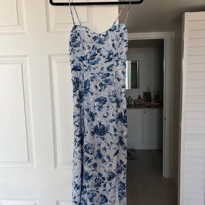 Abercrombie & Fitch Blue Floral Midi Dress